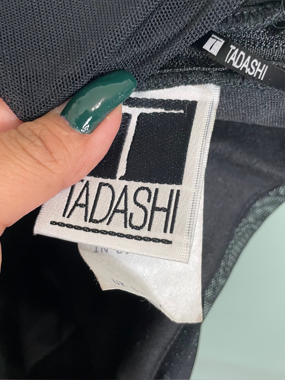 Vintage Tadashi Sleeveless Top Black Cropped Y2K Women Medium - Picture 4 of 4